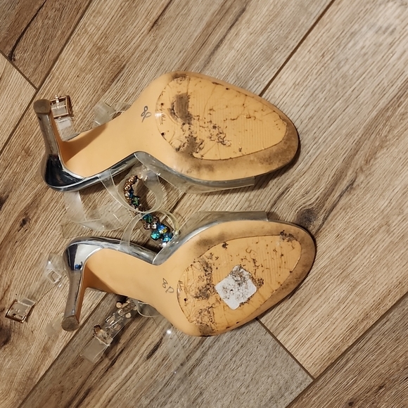 Clear rhinestone heels - Picture 2 of 3
